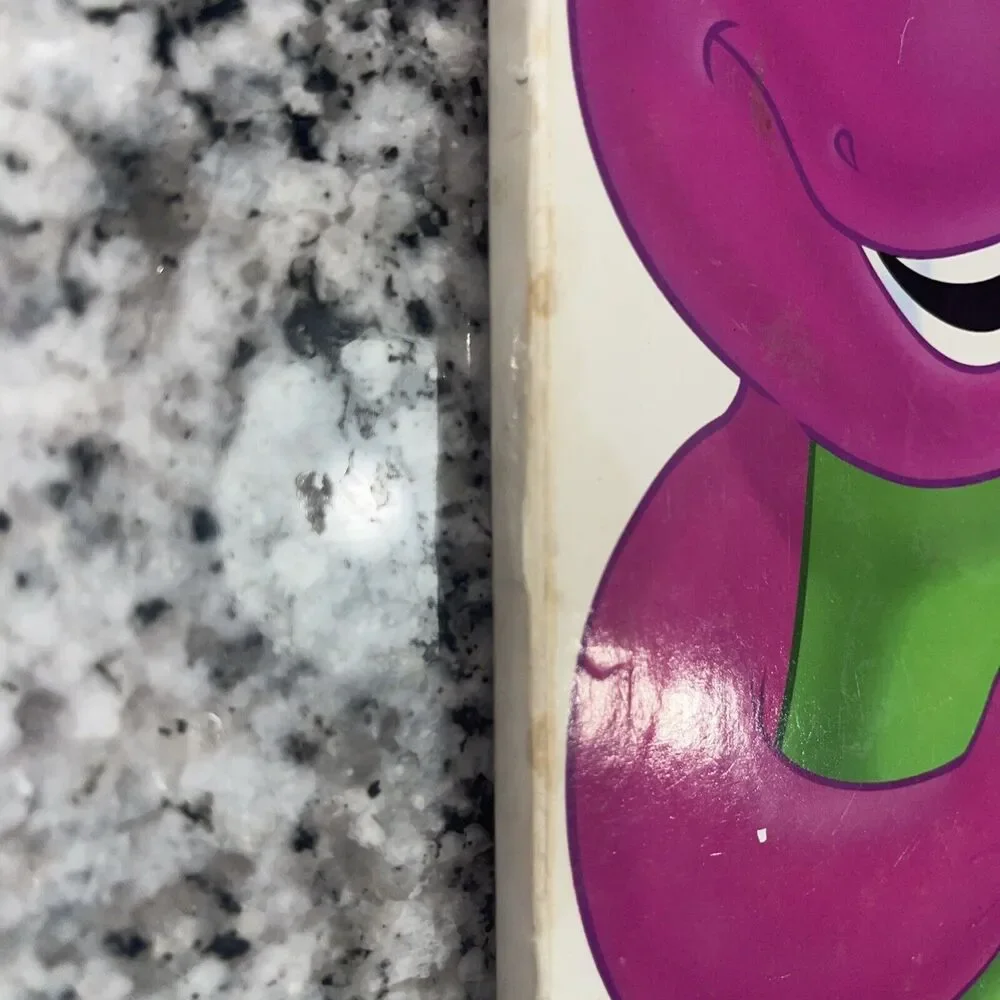 1997 BARNEY Interactive Talking Hardcover Children's Book Bedtime Story Dinosaur